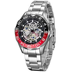 TSAR BOMBA Luxus Herren Hybrid Power GMT Uhr - 200M Wasserdicht Automatik Herrenuhr - Japanisches Uhrwerk Saphirglas - Drehbare Lünette Leuchtend Kalender Elegantes Geschenk für Männer von TSAR BOMBA