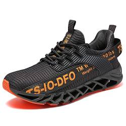 TSIODFO Herren Laufschuhe Athletic Walking Sneakers, grau, 45 EU von TSIODFO