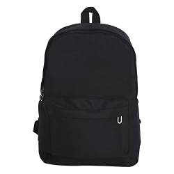 Schulrucksack Jungen Mädchen Teenager, Rucksack Lightweight Schultasche, Casual Daypack High School Rucksäcke für College Student Draußen Reisen Sports Tasche A4 Zeitschrift iPad (Schwarz) von TSLBW