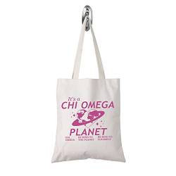 Chi Omega Make-up-Tasche, mit Reißverschluss, trendig, Sorority Art To The Planet Be Kind To Yourself Geschenk für Frauen, Beige, Chi Omega Tragetasche von TSOTMO