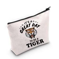 TSOTMO Tiger Gift Tiger Head Cosmetic Bag Zoo Tiger Gift Wild Animal Lover Gifts Wild Tiger Gift Tiger Stuff Merch For Tiger Lovers Zoolist Gift, Be A Tiger, Kosmetiktaschen von TSOTMO