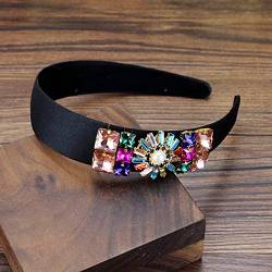Einfache Diamant-Haarbänder, Kristall und Perlen, Damen-Haarbänder, breites Strass-Stirnband, Haarschmuck, bunt von TSRING