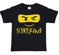 Kinder T-Shirt Schulkind ABC-Schütze Schultüte schwarz Zuckertüte Geschenk (110/116) von TST T-Shirt Total GmbH