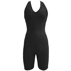 TSWRK Damen Yoga Jumpsuit Sport Bodysuit Bandage Playsuits Rückenfrei Overall für Fitness Jogging von TSWRK