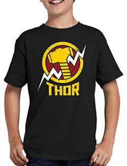 Avengers Thor T-Shirt Kinder 122/128 Schwarz von TShirt-People