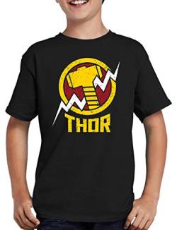 Avengers Thor T-Shirt Kinder 134/146 Schwarz von TShirt-People