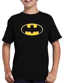 Batman Logo T-Shirt Kinder 110/116 Schwarz von TShirt-People