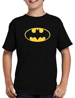 Batman Logo T-Shirt Kinder 152/164 Schwarz von TShirt-People