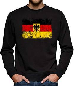 Deutschland BRD Vintage Flagge Fahne Sweatshirt Pullover Herren XXL Schwarz von TShirt-People