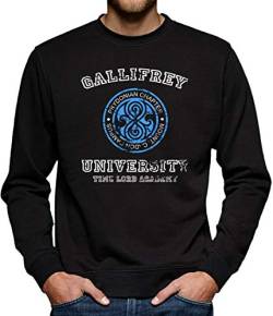 Gallifrey University Sweatshirt Pullover Herren L Schwarz von TShirt-People