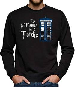 My Patronus is a Tardis Sweatshirt Pullover Herren S Schwarz von TShirt-People