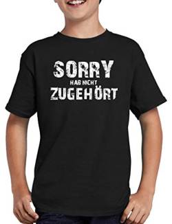 Sorry, hab Nicht zugehört T-Shirt Kinder 152/164 Schwarz von TShirt-People