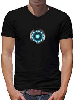 TShirt-People Arc Reactor V-Kragen T-Shirt Herren XL Schwarz von TShirt-People
