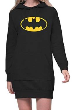 TShirt-People Batman Logo Hoodiekleid Damen XXL Schwarz von TShirt-People