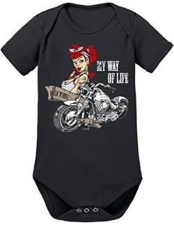 TShirt-People Biker Girl Tattoo Baby Body 62 Schwarz von TShirt-People