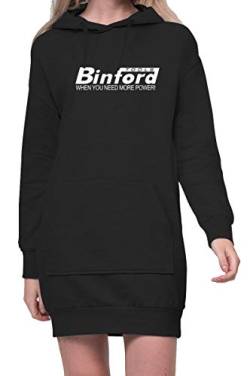 TShirt-People Binford Tools Hoodiekleid Damen M Schwarz von TShirt-People