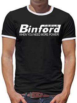 TShirt-People Binford Tools Kontrast T-Shirt Herren XXL Schwarz von TShirt-People