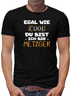 TShirt-People Cool Ich Bin Metzger T-Shirt Herren L Schwarz von TShirt-People