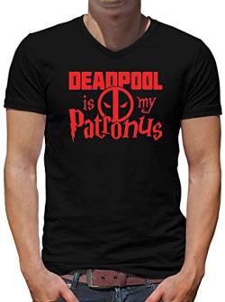 TShirt-People Deadpool is My Patronus T-Shirt Herren Hero Comic 4XL Schwarz von TShirt-People
