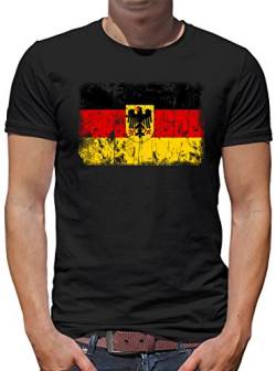 TShirt-People Deutschland BRD Vintage Flagge Fahne T-Shirt Herren L Schwarz von TShirt-People
