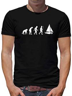 TShirt-People Evolution Segeln T-Shirt Herren Sprüche Boot Schiff Fun L Schwarz von TShirt-People