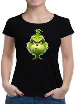 TShirt-People Grumpy Grinch T-Shirt Damen M Schwarz von TShirt-People