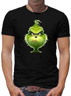 TShirt-People Grumpy Grinch T-Shirt Herren 4XL Schwarz von TShirt-People