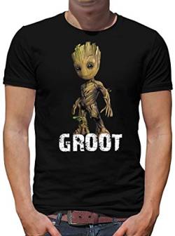 TShirt-People I am Groot Baby T-Shirt Herren S Schwarz von TShirt-People