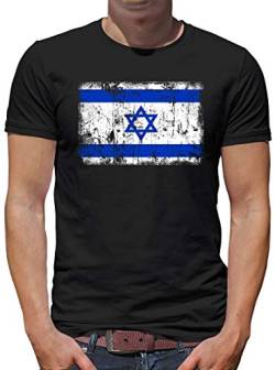 TShirt-People Israel Vintage Flagge Fahne T-Shirt Herren L Schwarz von TShirt-People