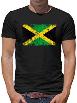 TShirt-People Jamaika Vintage Flagge Fahne T-Shirt Herren XL Schwarz von TShirt-People
