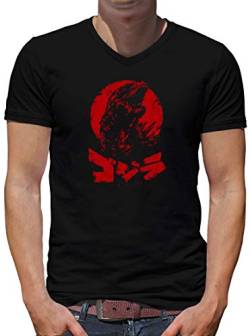 TShirt-People Japan Godzilla V-Kragen T-Shirt Herren XL Schwarz von TShirt-People