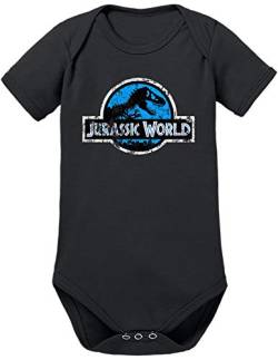 TShirt-People Jurassic World Distressed Logo Baby Body 68 Schwarz von TShirt-People