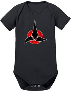 TShirt-People Klingonen Symbol Baby Body 68 Schwarz von TShirt-People