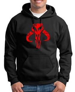 TShirt-People Mandalorian Skull Kapuzenpullover Herren L Schwarz von TShirt-People