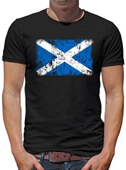 TShirt-People Schottland Vintage Flagge Fahne T-Shirt Herren M Schwarz von TShirt-People