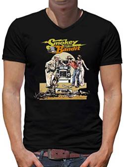 TShirt-People Smokey and The Bandit V-Kragen T-Shirt Herren XL Dunkelgrau von TShirt-People