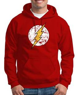 TShirt-People The Flash Logo Kapuzenpullover Herren L Rot von TShirt-People