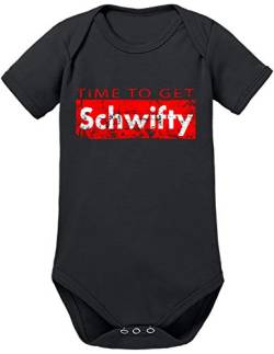 TShirt-People Time to get Schwifty Baby Body 62 Schwarz von TShirt-People