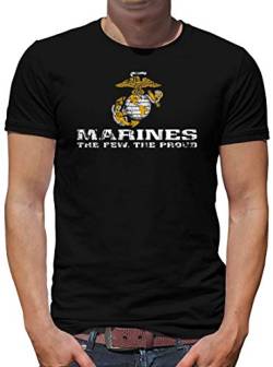 TShirt-People US Marine Corps USMC T-Shirt Herren L Schwarz von TShirt-People