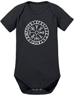 TShirt-People Wikingerkompass Baby Body 56 Schwarz von TShirt-People