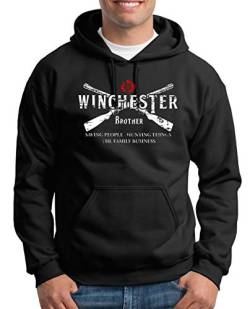 TShirt-People Winchester Bros 2 Guns Kapuzenpullover Herren L Schwarz von TShirt-People