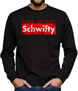Time to get Schwifty Sweatshirt Pullover Herren M Schwarz von TShirt-People