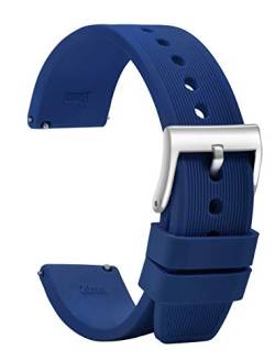 TStrap Silikon Uhrenarmband Schnellspanner - Soft Uhr Gummi Armband Herren Uhrband - Wasserdichtes Militär Uhrenband Ersatzarmband für Uhr und Smartwatch - 18mm 20mm 22mm von TStrap