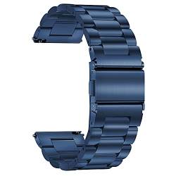 TStrap Uhrenarmband aus Metall 20mm - Blau Uhrenarmbänder mit Schnellverschluss für Herren und Damen - Smartwatch Armband aus Gebürstetem Massivem Edelstahl Ersatzband - 16mm 18mm 20mm 22mm von TStrap