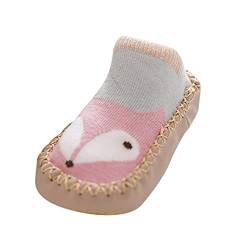 Baby Lauflernschuhe Krabbelschuhe Hausschuhe Socken Kleinkind Mädchen Hausschuhe Baumwolle Neugeborene Jungen Warme Lauflernschuhe Weiche Sohle rutschfest Krabbelschuhe (B, 0-6 M) von TT-