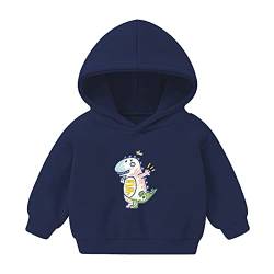 Kleinkind Baby Kinder Jungen Mädchen Kapuzenpullover mit Dinosaurier Drucken Sweatshirt Langarmshirt Kapuzenjacke Pullover Tops Kleidung Pullover Tops for 2-6 Jahre (Dunkelblau, 2-3 Y) von TT-