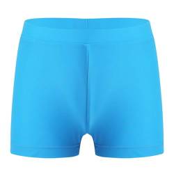 TTAO Schwimmbekleidung Mädchen Badehose Kinder Badeshorts Shorts UV-Schutz Schwimmhose Yoga Tanz Sport Kurze Hosen Hellblau 122-128 von TTAO