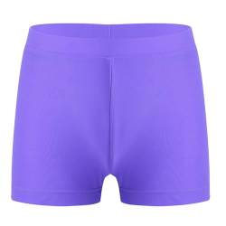 TTAO Schwimmbekleidung Mädchen Badehose Kinder Badeshorts Shorts UV-Schutz Schwimmhose Yoga Tanz Sport Kurze Hosen Hellviolett 110-116 von TTAO