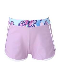 TTAO Schwimmbekleidung Mädchen Badehose Kinder Badeshorts Shorts UV-Schutz Schwimmhose Yoga Tanz Sport Kurze Hosen Schmetterling 110-116 von TTAO