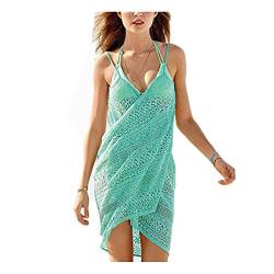 TTD Damen V-Ausschnitt langes Kleid Sommer Strand Wickelkleid Bademantel Handtuch Travel Spa Swim von TTD